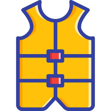 Basit vektör illüstrasyon can yeleği