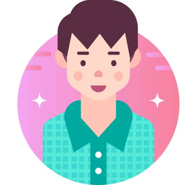 Basit vektör illüstrasyon adamı