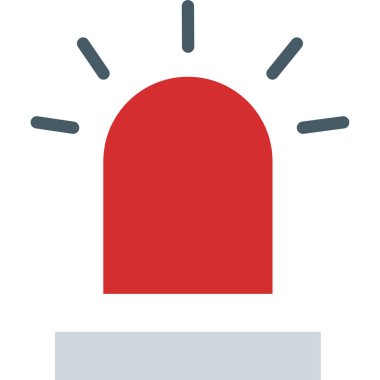 Basit vektör illüstrasyon ambulansı