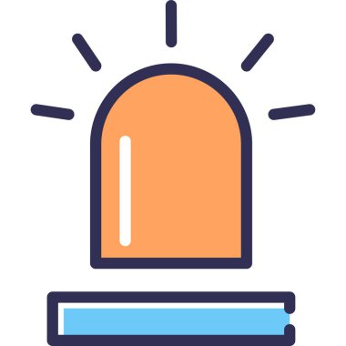 Basit vektör illüstrasyon ambulansı