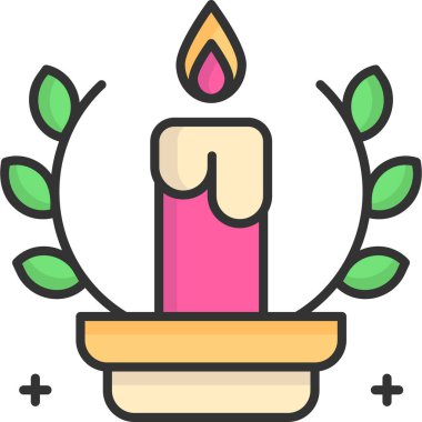 Basit vektör illüstrasyon mumu