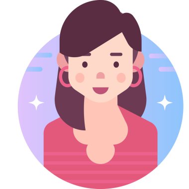 Basit vektör çizimi kadın