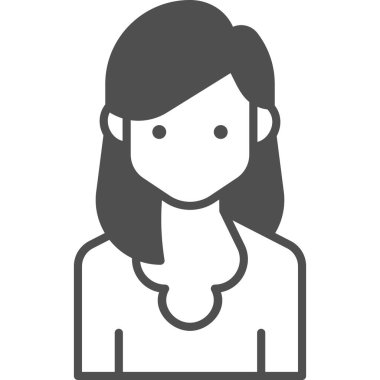 Basit vektör çizimi kadın