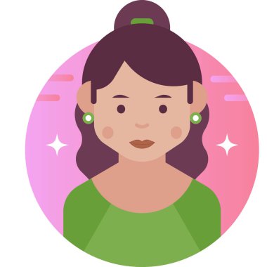 Basit vektör çizimi kadın