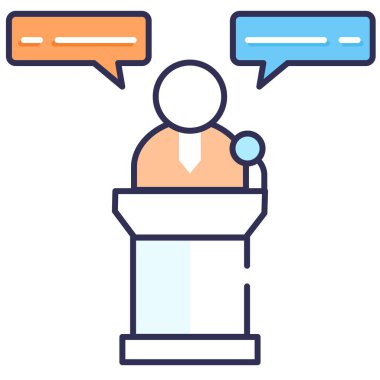 Basit vektör illüstrasyonu konuşma kavramı