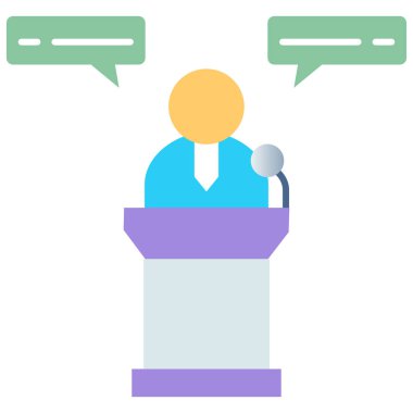 Basit vektör illüstrasyonu konuşma kavramı