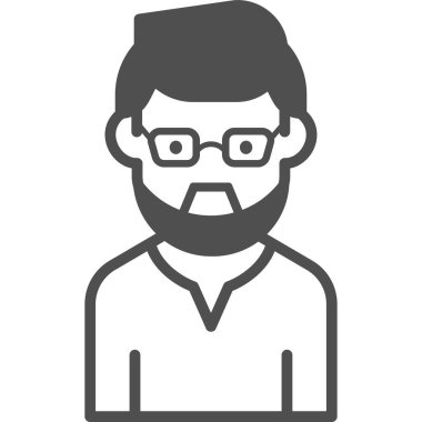 Basit vektör illüstrasyon adamı