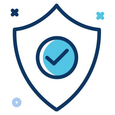 Basit vektör illüstrasyon güvenliği