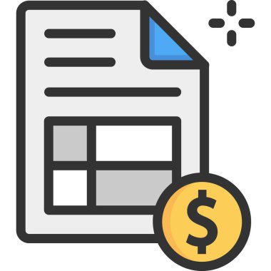 Basit vektör illüstrasyon işi ve finans kavramı 