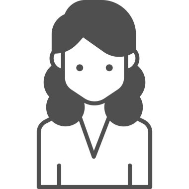 Basit vektör çizimi kadın