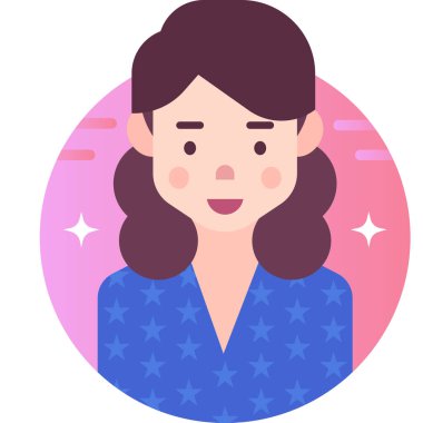 Basit vektör çizimi kadın