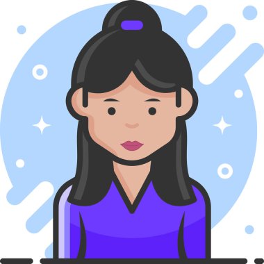 Basit vektör çizimi kadın