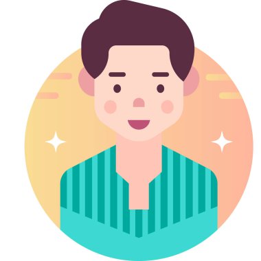 Basit vektör illüstrasyon adamı