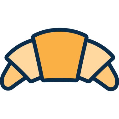 Basit vektör illüstrasyon kruvasanı