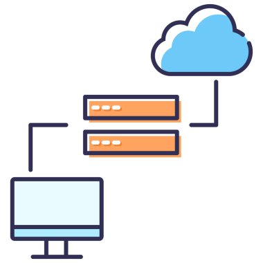 Basit vektör illüstrasyonu dijital internet teknolojisi 