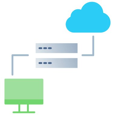 Basit vektör illüstrasyonu dijital internet teknolojisi 