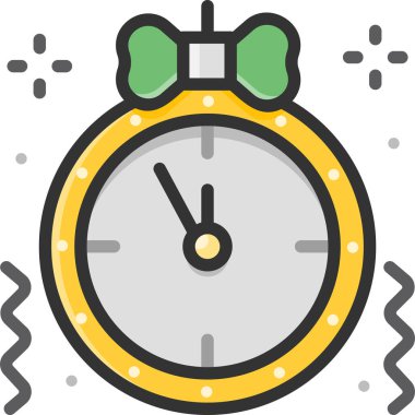 Basit vektör illüstrasyon saat kavramı