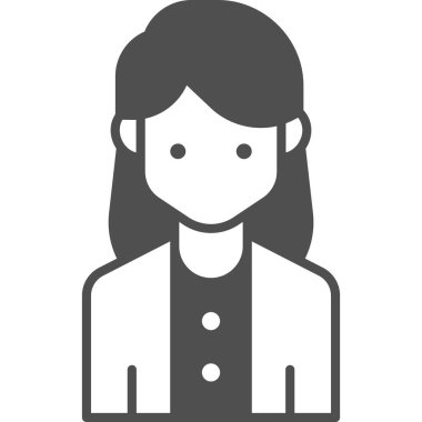 Basit vektör çizimi kadın