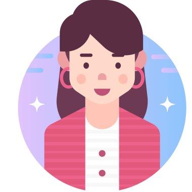 Basit vektör çizimi kadın