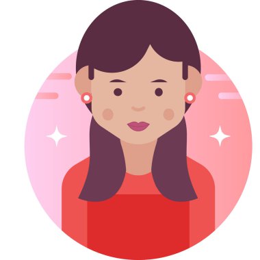 Basit vektör çizimi kadın