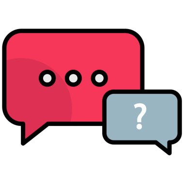 Kurye sohbet vektör illüstrasyonu 