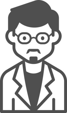 Basit vektör illüstrasyon adamı