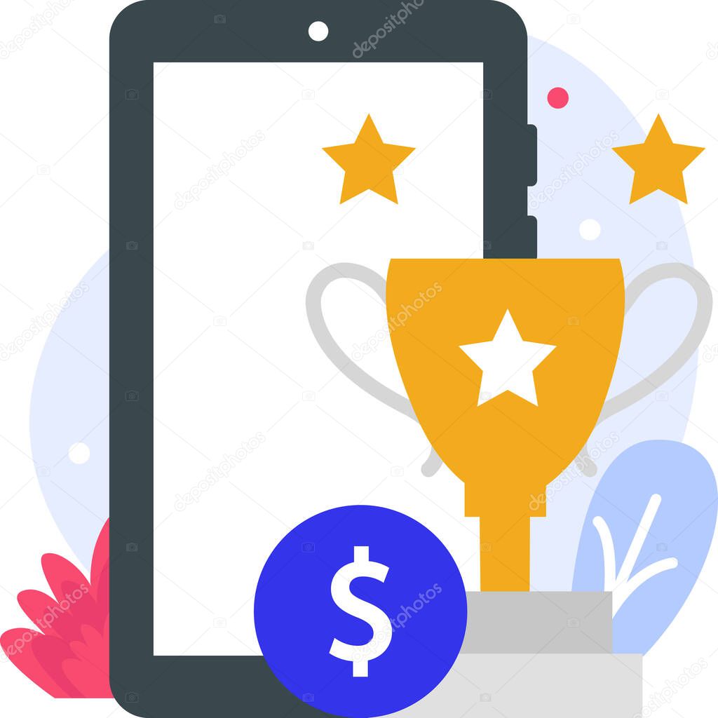 Simple vector illustration credits and rewards