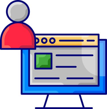 Basit vektör illüstrasyonu dijital internet teknolojisi 