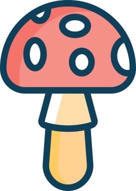 Basit vektör illüstrasyonu amanita