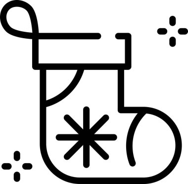 Basit vektör illüstrasyonu Noel çorabı