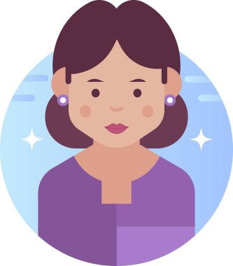 Basit vektör çizimi kadın