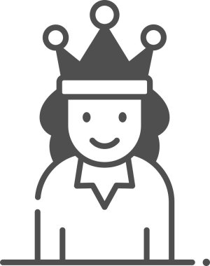 Basit vektör çizimi kadın