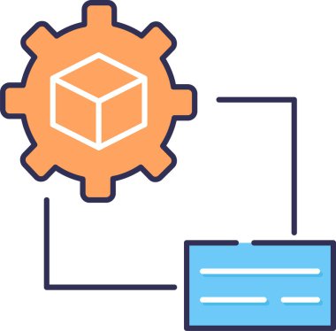 Basit vektör illüstrasyonu dijital internet teknolojisi 