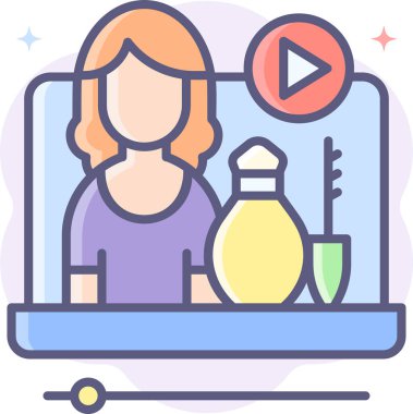 Basit vektör illüstrasyon güzellik kavramı 