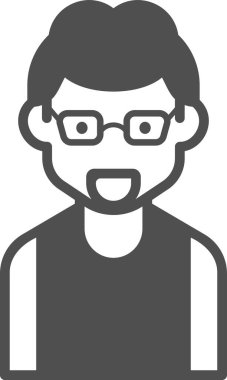 Basit vektör illüstrasyon adamı