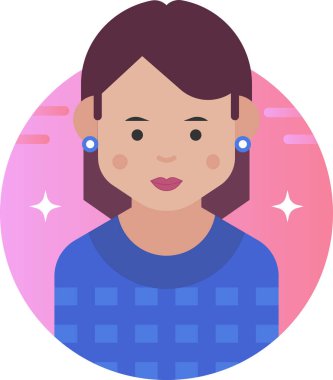 Basit vektör çizimi kadın