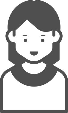 Basit vektör çizimi kadın