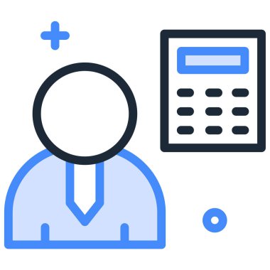 Basit vektör illüstrasyonu Ekonomisti