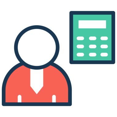 Basit vektör illüstrasyonu Ekonomisti