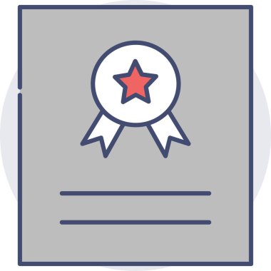 Basit vektör illüstrasyon sertifikası