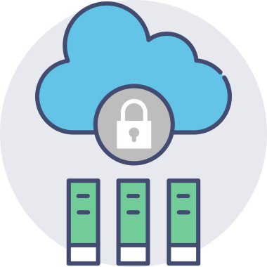 Basit vektör illüstrasyon güvenliği