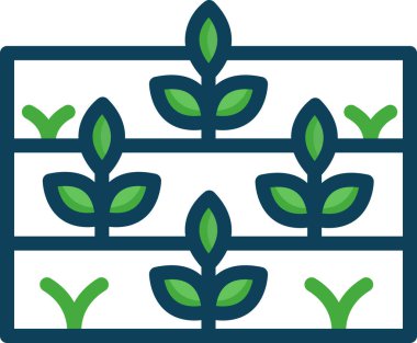 Basit vektör illüstrasyonu tarım arazisi