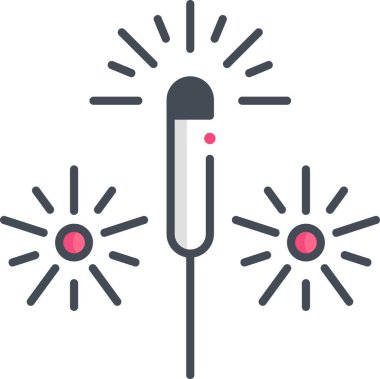 Havai fişekler ve bombalar basit vektör çizimi