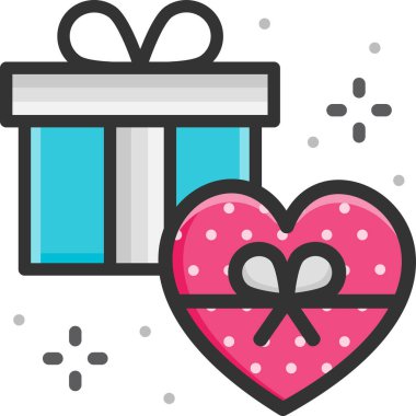 hediye kutuları ikon vektör illüstrasyonu 