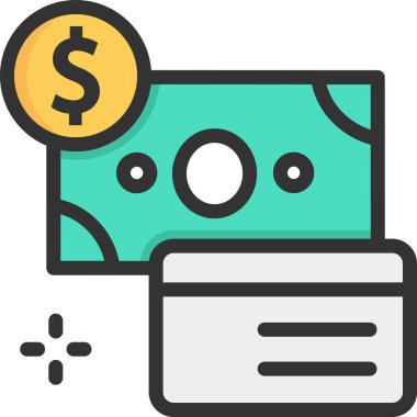 Basit vektör illüstrasyon ödeme yöntemi