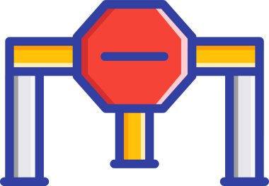 Basit vektör illüstrasyon yol bloğu