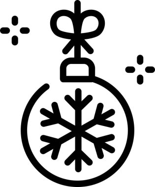 Basit vektör illüstrasyon noel topu