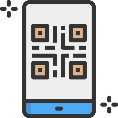 Basit vektör çizimi qr kodu