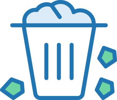 Basit vektör illüstrasyonu plastik atık