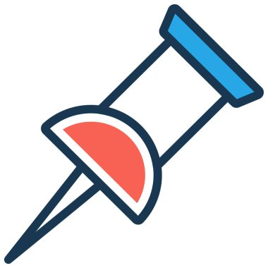 Basit vektör illüstrasyon iğnesi